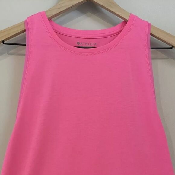 Athleta Neon Pink Essence Side Slit Tank Top - Picture 4 of 8